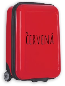 červené kabinové zavazadlo